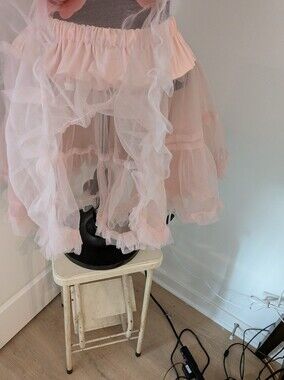 Vintage Petticoat Retro Pink Medium Crinoline Slip Underskirt Dance Coquette.